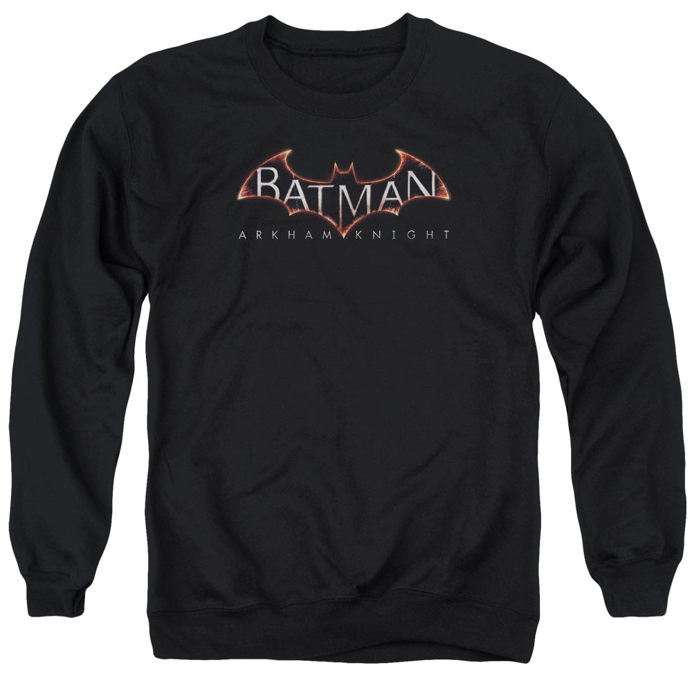 Batman Arkham Knight Logo Mens Crewneck Sweatshirt Black Officially Licensed