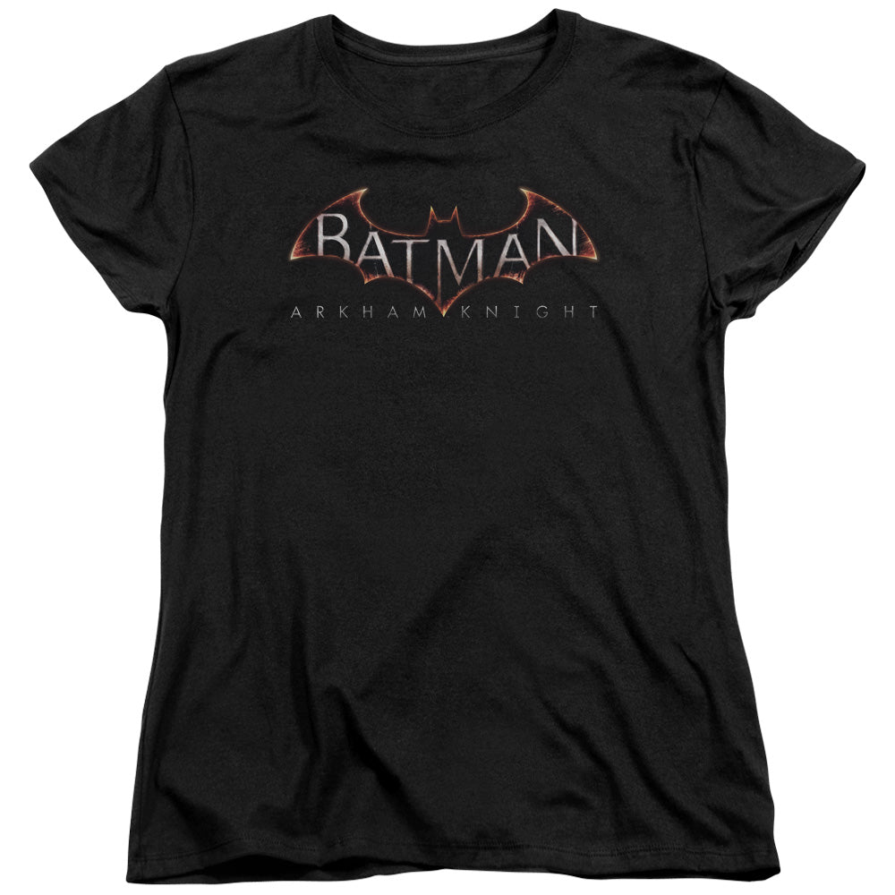 Batman Arkham Knight Logo Womens T Shirt Black Officially Licensed