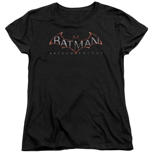 Batman Arkham Knight Logo Womens T Shirt Black Officially Licensed