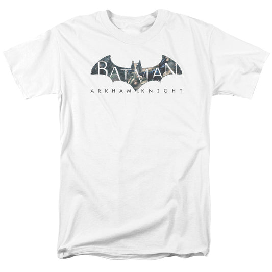 Batman Arkham Knight Descending Logo Mens T Shirt White Officially Licensed