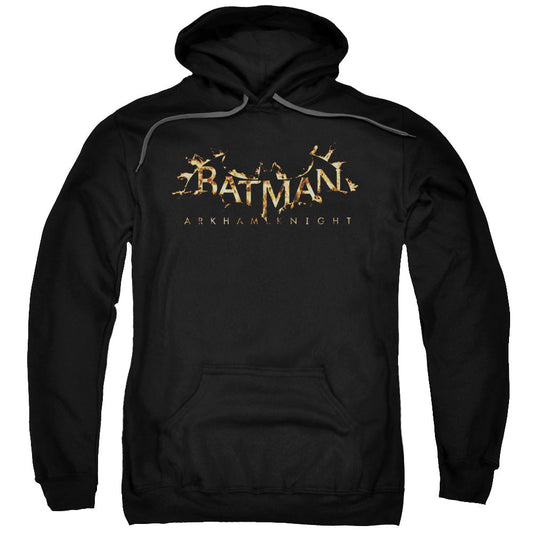 Batman Arkham Knight Ak Flame Logo Mens Hoodie Black Officially Licensed