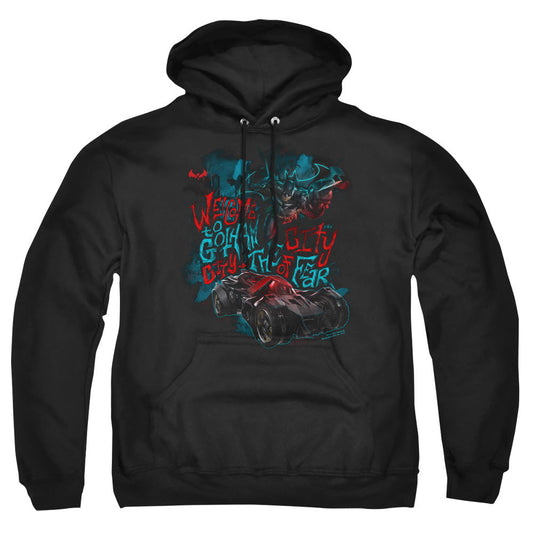 Batman Arkham Knight City Of Fear Mens Hoodie Black Officially Licensed