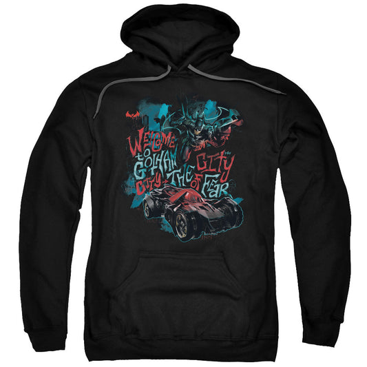 Batman Arkham Knight City Of Fear Mens Hoodie Black Officially Licensed