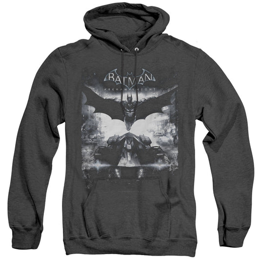 Batman Arkham Knight Forward Force Heather Mens Hoodie Black Officially Licensed
