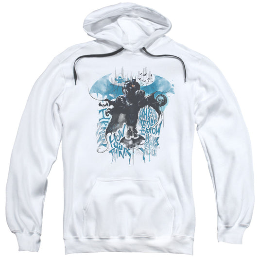 Batman Arkham Knight I Know Mens Hoodie White Officially Licensed