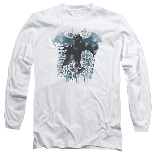 Batman Arkham Knight I Know Mens Long Sleeve Shirt White Officially Licensed