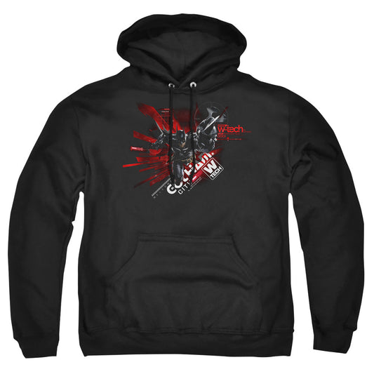 Batman Arkham Knight Ak Tech Mens Hoodie Black Officially Licensed
