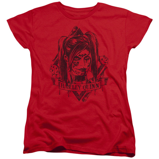 Batman Arkham Knight Diamond Womens T Shirt Red Officially Licensed
