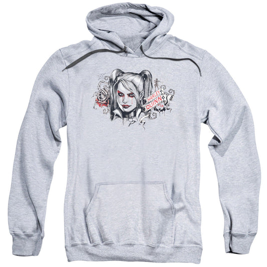Batman Arkham Knight Hq Sketch Mens Hoodie Athletic Heather Officially Licensed
