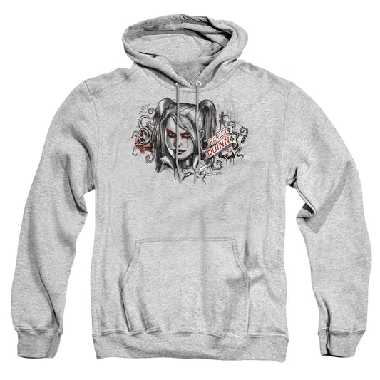 Batman Arkham Knight Hq Sketch Mens Hoodie Athletic Heather Officially Licensed