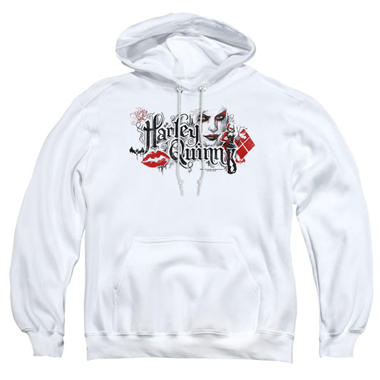 Batman Arkham Knight Lips Mens Hoodie White Officially Licensed