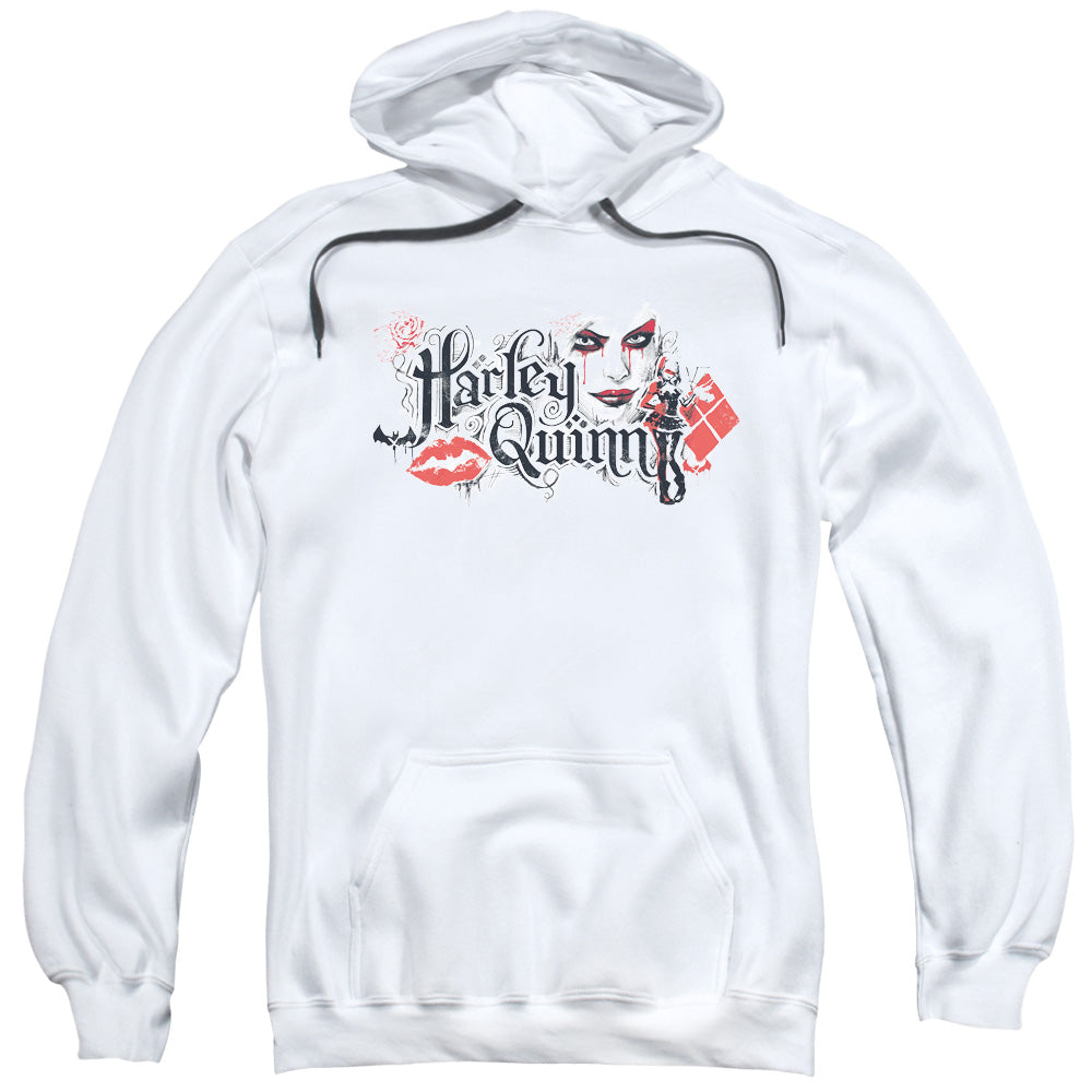 Batman Arkham Knight Lips Mens Hoodie White Officially Licensed