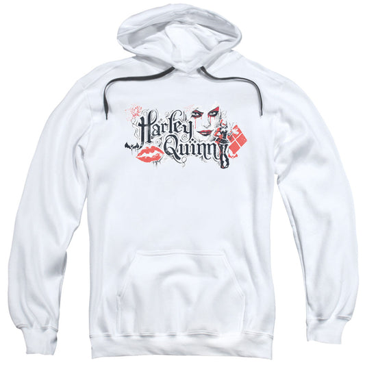 Batman Arkham Knight Lips Mens Hoodie White Officially Licensed