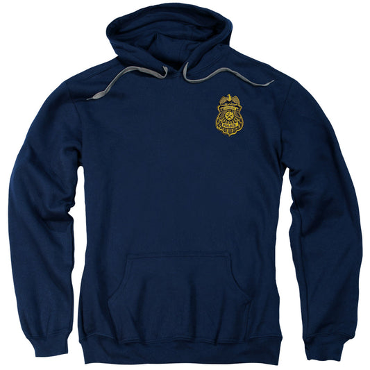 Batman Arkham Knight Gotham Badge Mens Hoodie Navy Blue Officially Licensed