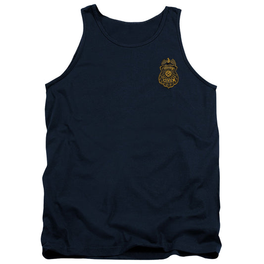 Batman Arkham Knight Gotham Badge Mens Tank Top Shirt Navy Officially Licensed