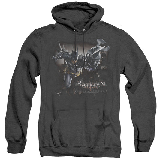 Batman Arkham Knight Grapple Heather Mens Hoodie Black Officially Licensed