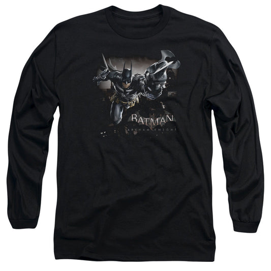 Batman Arkham Knight Grapple Mens Long Sleeve Shirt Black Officially Licensed