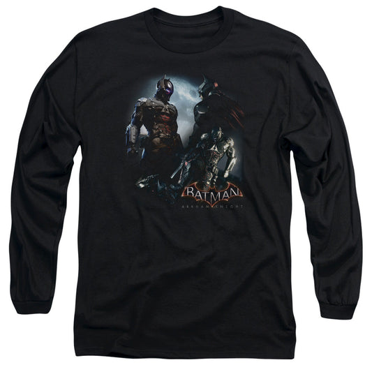 Batman Arkham Knight Face Off Mens Long Sleeve Shirt Black Officially Licensed