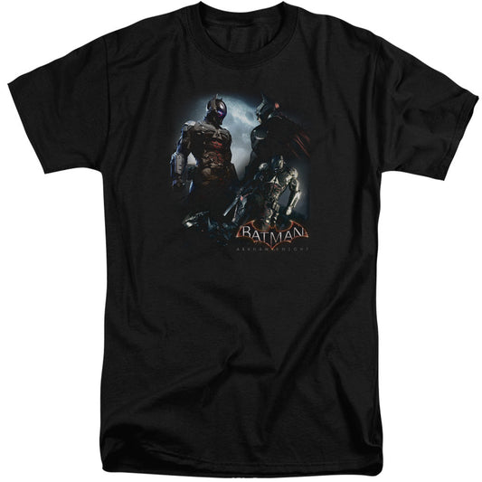Batman Arkham Knight Face Off Mens Tall T Shirt Black Officially Licensed