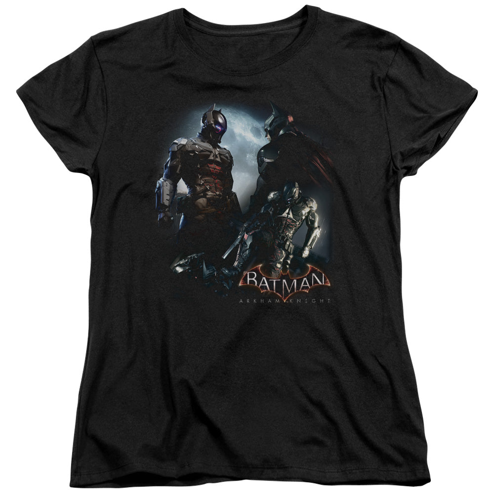 Batman Arkham Knight Face Off Womens T Shirt Black Officially Licensed