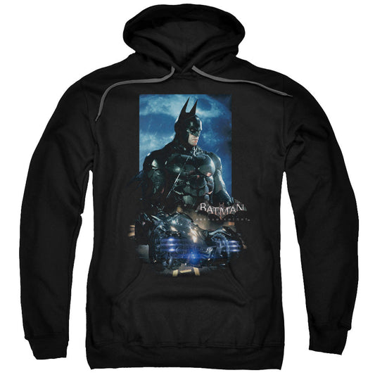 Batman Arkham Knight Batmobile Mens Hoodie Black Officially Licensed