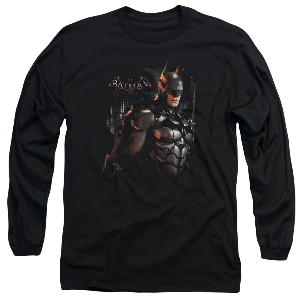 Batman Arkham Knight Dark Knight Mens Long Sleeve Shirt Black Officially Licensed