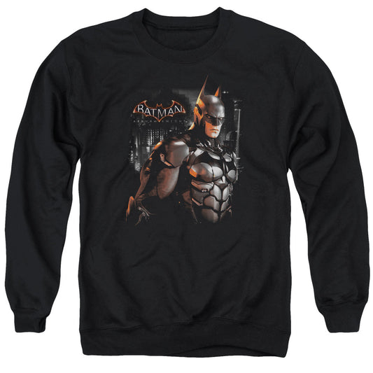 Batman Arkham Knight Dark Knight Mens Crewneck Sweatshirt Black Officially Licensed