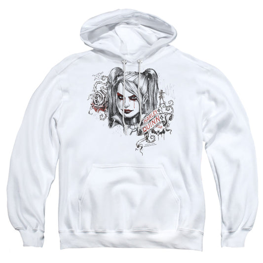 Batman Arkham Knight Sketchy Girl Mens Hoodie White Officially Licensed