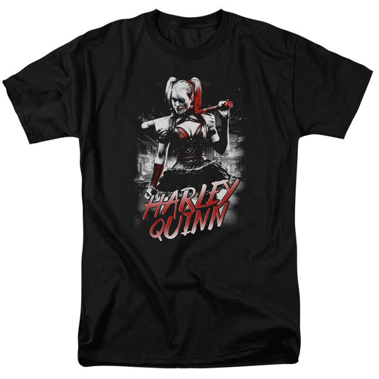 Batman Arkham Knight Quinn City Mens T Shirt Black Officially Licensed