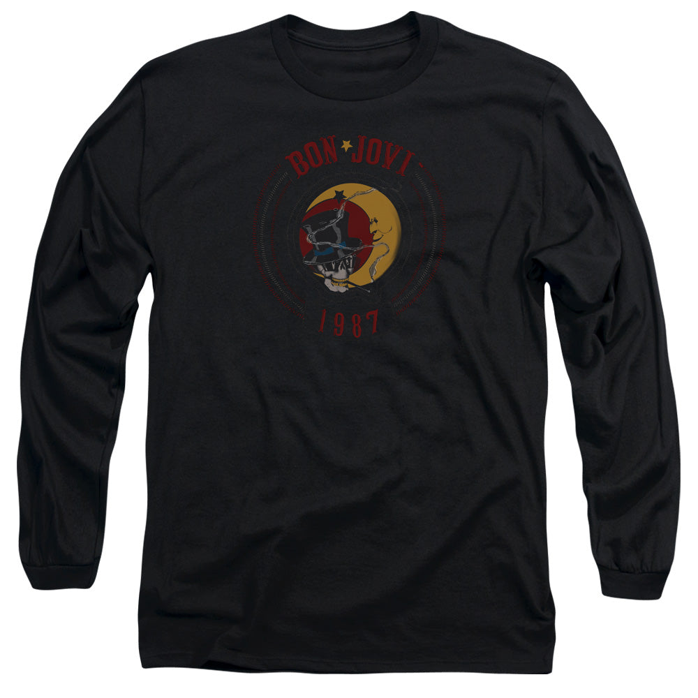 Bon Jovi 1987 Mens Long Sleeve Shirt Black Officially Licensed