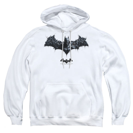 Batman Arkham Origins Bat Of Enemies Mens Hoodie White Officially Licensed