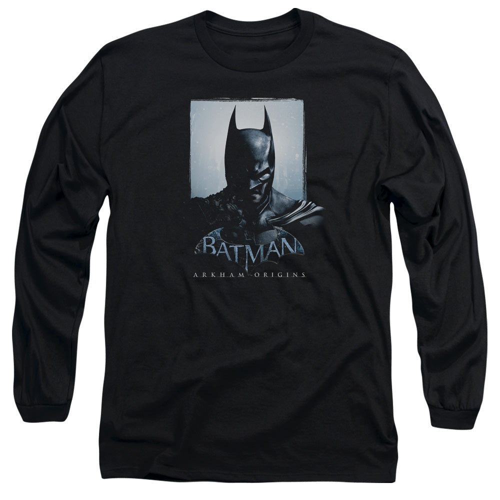 Batman Arkham Origins Two Sides Mens Long Sleeve Shirt Black Officially Licensed