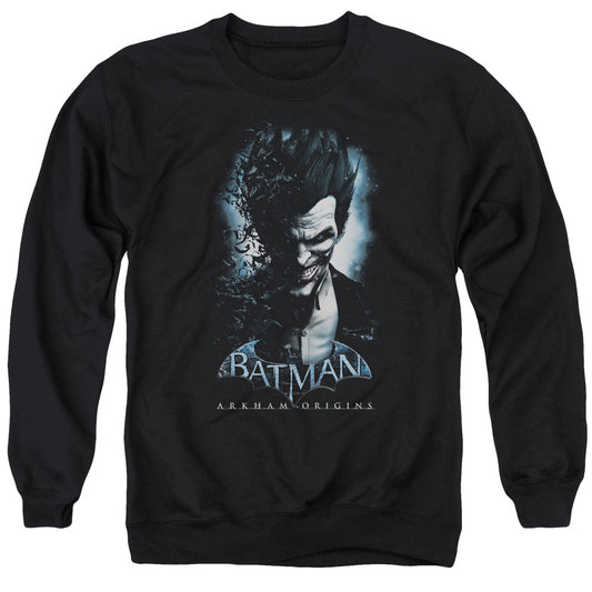 Batman Arkham Origins Joker Mens Crewneck Sweatshirt Black