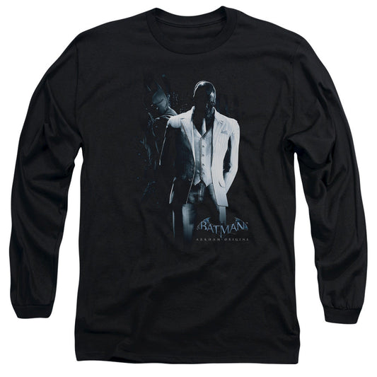 Batman Arkham Origins Black Mask Mens Long Sleeve Shirt Black Officially Licensed