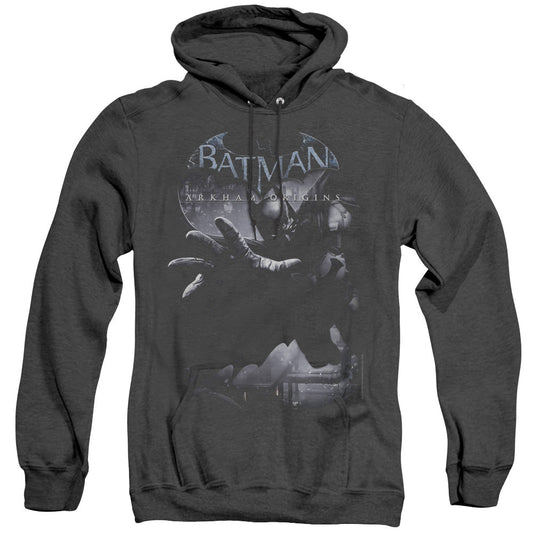 Batman Arkham Origins Out Of The Shadows Heather Mens Hoodie Black Officially Licensed