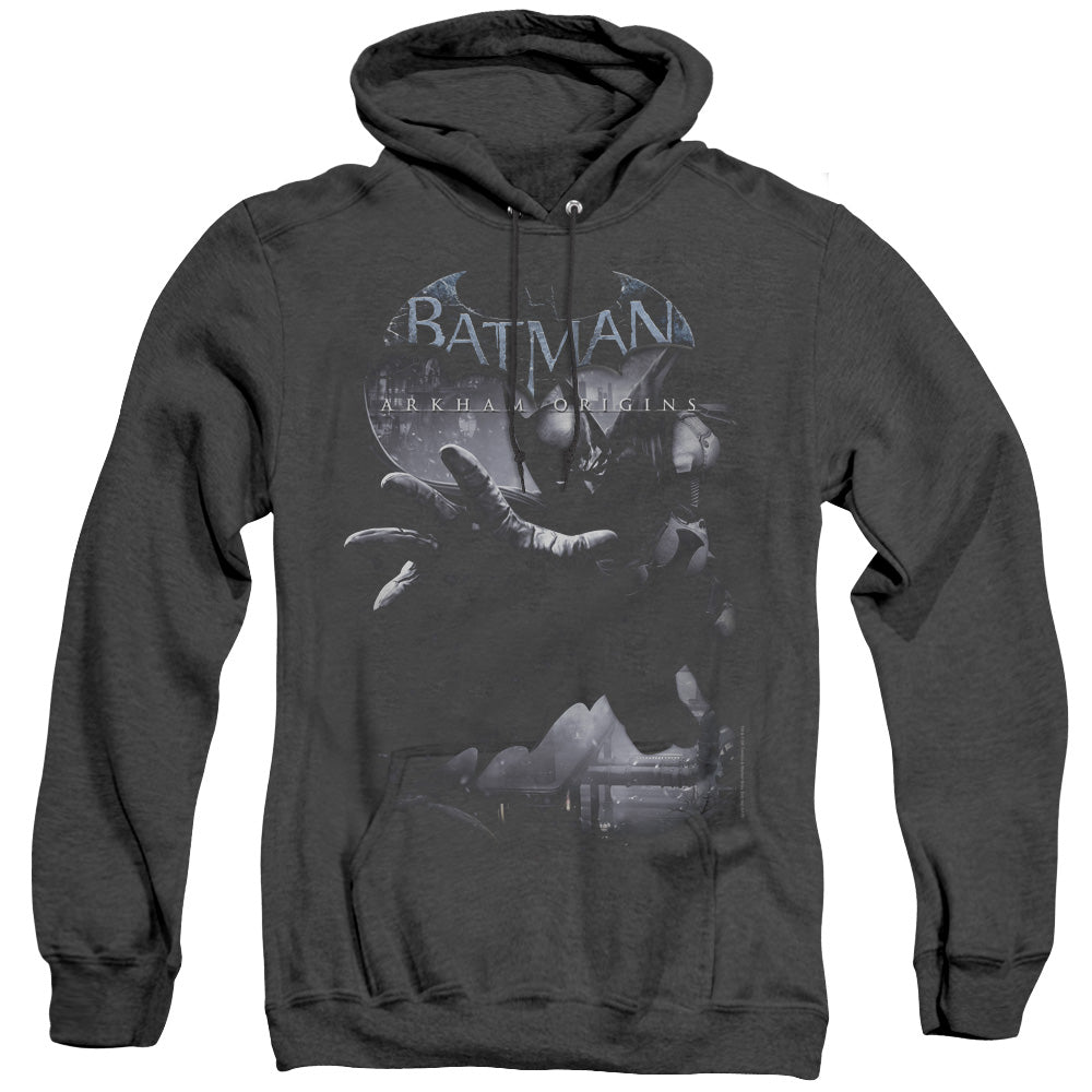 Batman Arkham Origins Out Of The Shadows Heather Mens Hoodie Black Officially Licensed