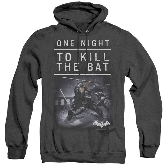 Batman Arkham Origins One Night Heather Mens Hoodie Black Officially Licensed
