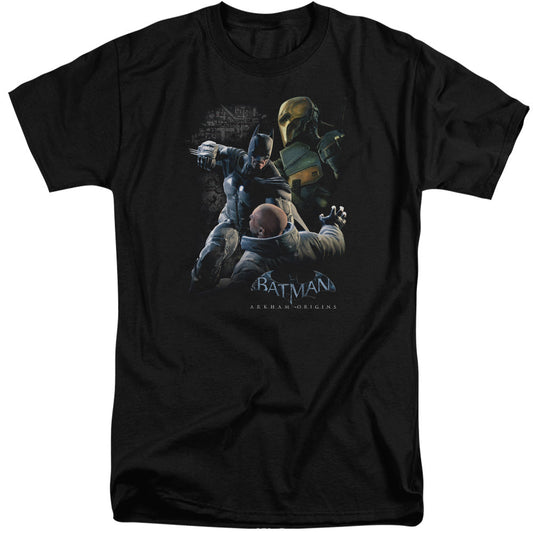 Batman Arkham Origins Punch Mens Tall T Shirt Black Officially Licensed