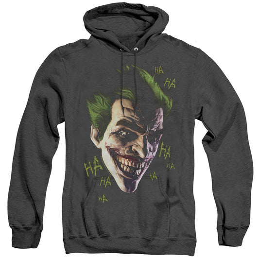 Batman Arkham Origins Joker Grim Heather Mens Hoodie Black Officially Licensed