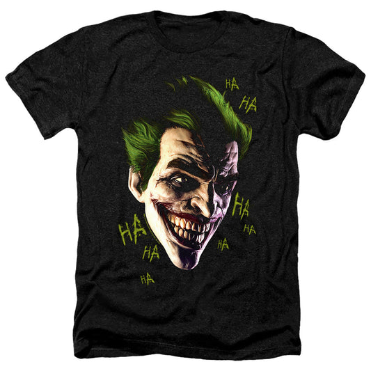 Batman Arkham Origins Joker Grim Heather Mens T Shirt Black Officially Licensed