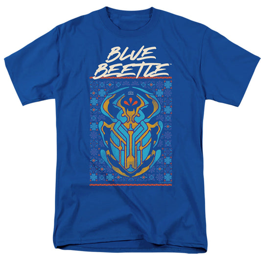 Blue Beetle (2023) Stylized Scarab Mens T Shirt Royal Officially Licensed