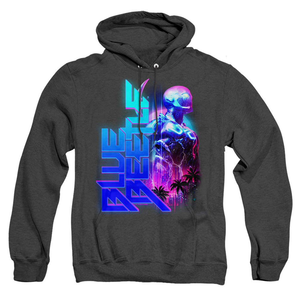 Blue Beetle (2023) Lightning Heather Mens Hoodie Black Officially Licensed