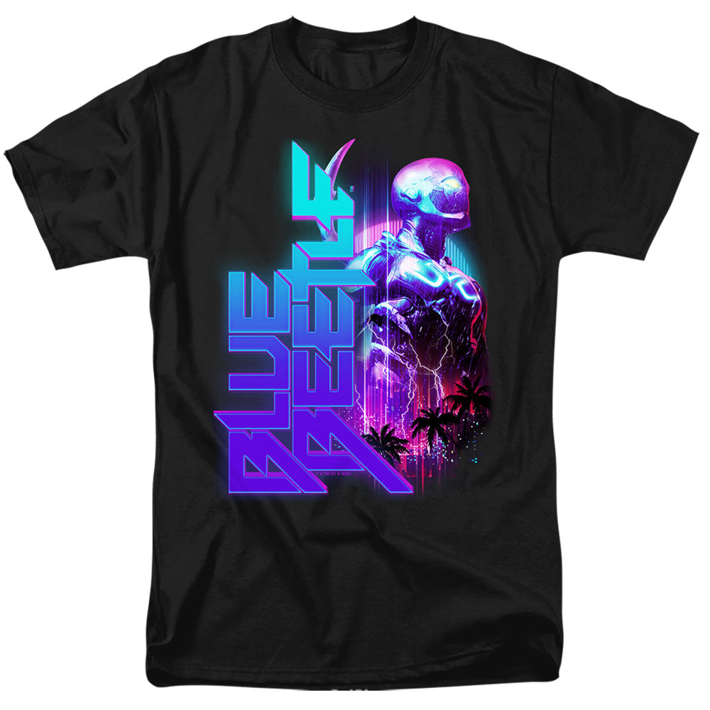Blue Beetle (2023) Lightning Mens T Shirt Black Officially Licensed