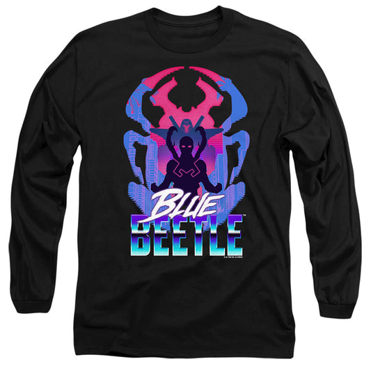 Blue Beetle (2023) Silhouette Mens Long Sleeve Shirt Black Officially Licensed
