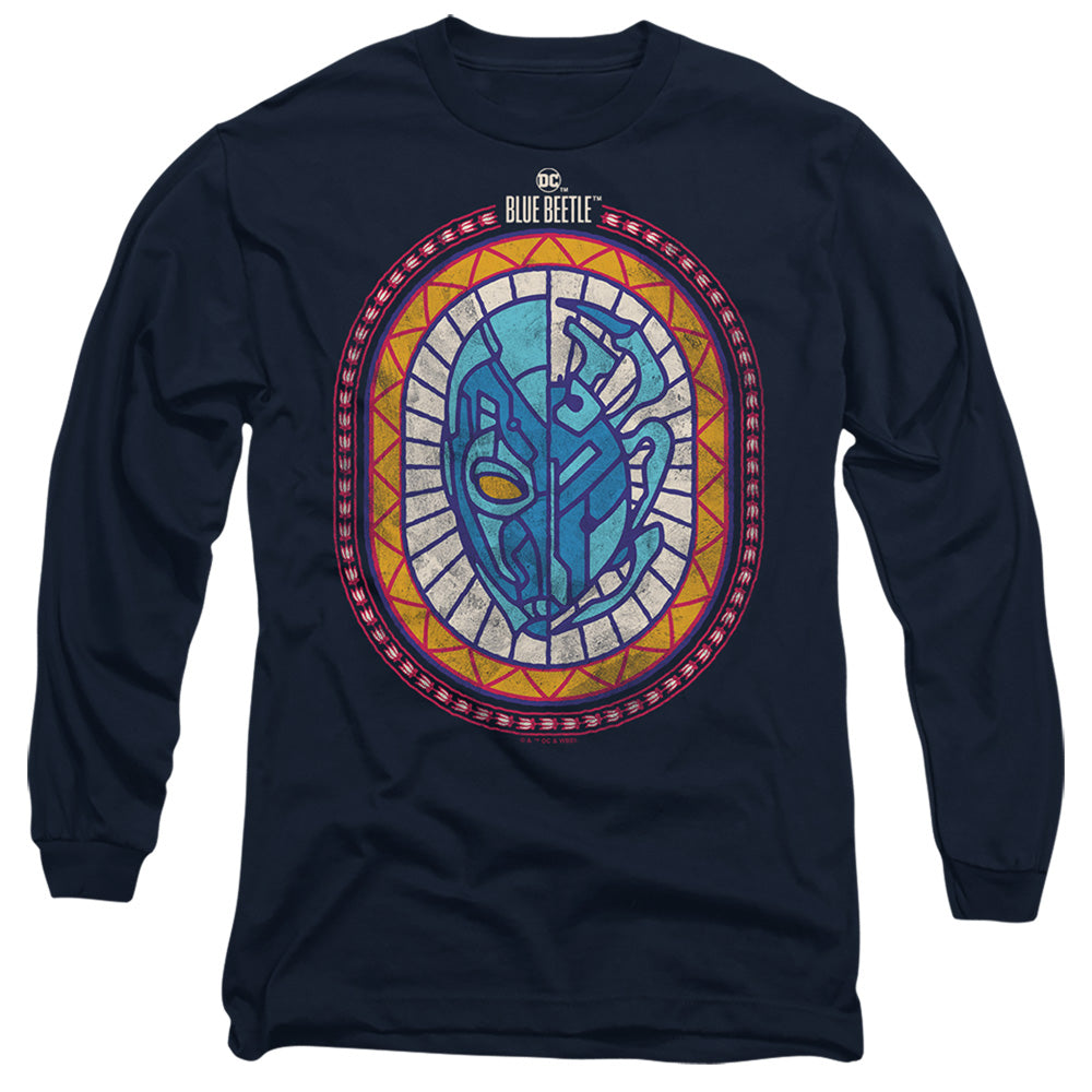 Blue Beetle (2023) Reyes Courage Mens Long Sleeve Shirt Navy Officially Licensed