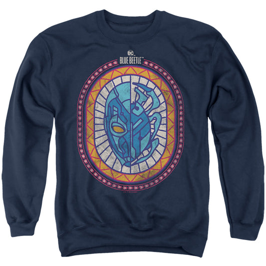 Blue Beetle (2023) Reyes Courage Mens Crewneck Sweatshirt Navy Officially Licensed