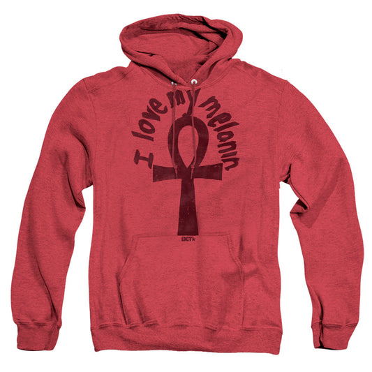 Bet I Love My Melanin Heather Mens Hoodie Red Officially Licensed