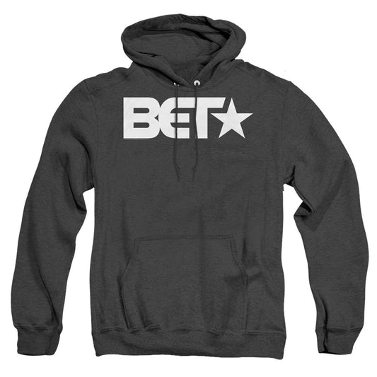 Bet Logo Heather Mens Hoodie Black Officially Licensed