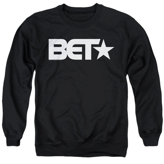 Bet Logo Mens Crewneck Sweatshirt Black Officially Licensed
