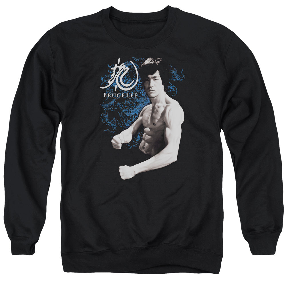 Bruce Lee Dragon Stance Mens Crewneck Sweatshirt Black Officially Licensed